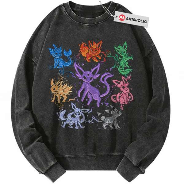 Eevee Evolution Sweatshirt, Pokemon Sweatshirt, Anime Sweatshirt, Vintage Sweater