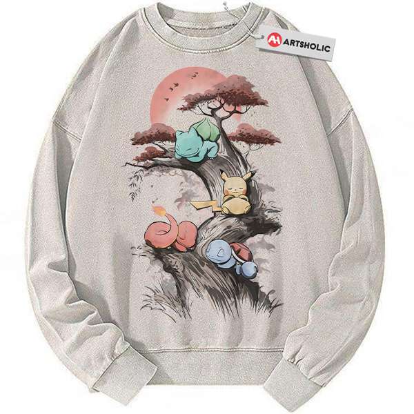 Bulbasaur Sweatshirt, Squirtle Sweatshirt, Charmander Sweatshirt, Pikachu Sweatshirt, Pokemon Sweatshirt, Anime Sweatshirt, Vintage Sweater