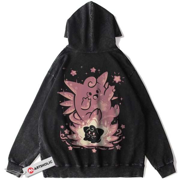 Clefable Hoodie, Cleffa Hoodie, Pokemon Hoodie, Anime Hoodie, Vintage Hoodie