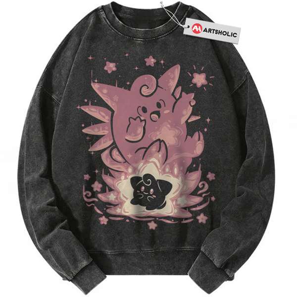 Clefable Sweatshirt, Cleffa Sweatshirt, Pokemon Sweatshirt, Anime Sweatshirt, Vintage Sweater