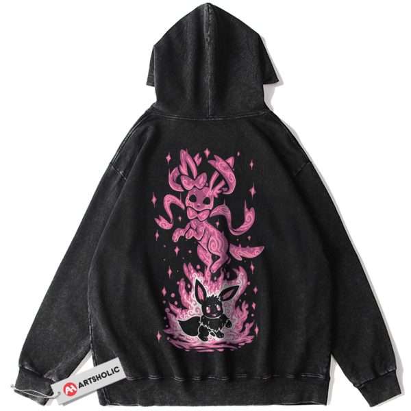 Sylveon Hoodie, Eevee Hoodie, Pokemon Hoodie, Anime Hoodie, Vintage Hoodie