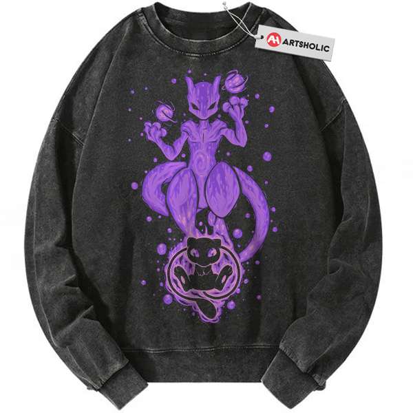 Mewtwo Sweatshirt, Mew Sweatshirt, Pokemon Sweatshirt, Anime Sweatshirt, Vintage Sweater