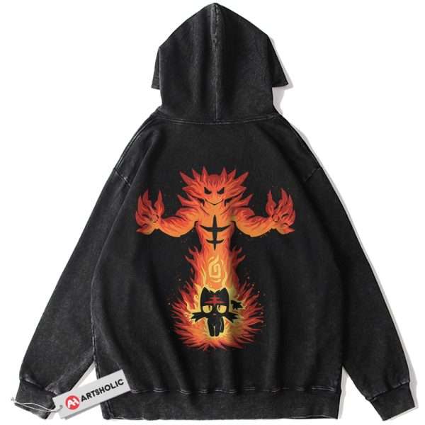 Litten Hoodie, Incineroar Hoodie, Pokemon Hoodie, Anime Hoodie, Vintage Hoodie