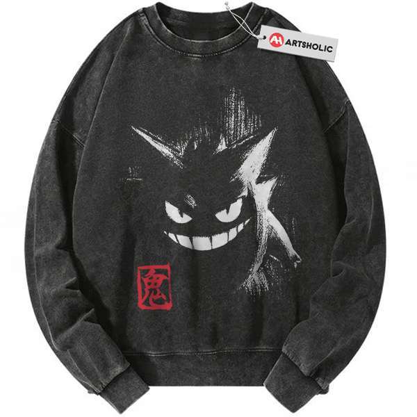 Gengar Sweatshirt, Pokemon Sweatshirt, Anime Sweatshirt, Vintage Sweater