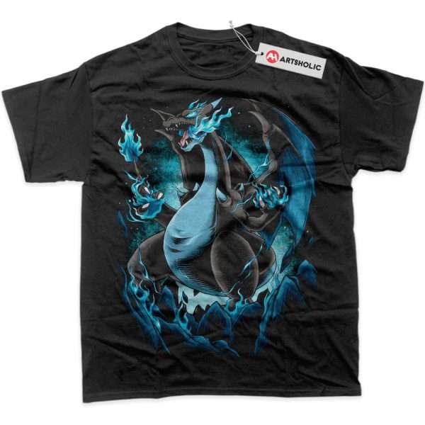 Mega Charizard X Shirt, Pokemon Shirt, Anime Shirt, Graphic T-Shirt