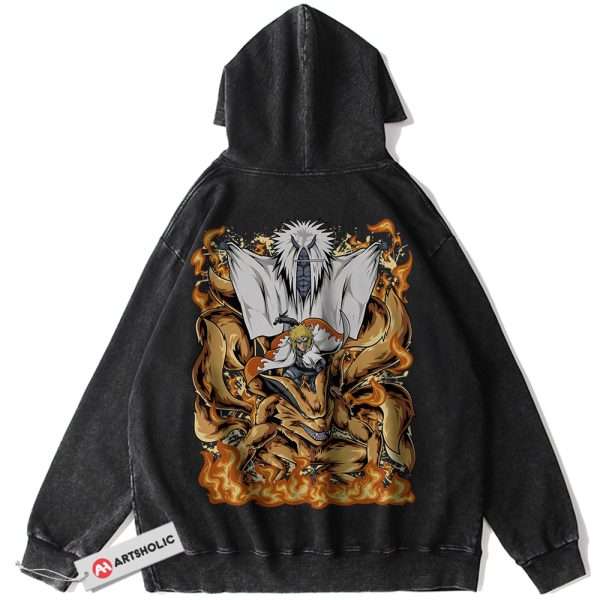 Minato Namikaze Hoodie, Naruto Hoodie, Anime Hoodie, Vintage Hoodie