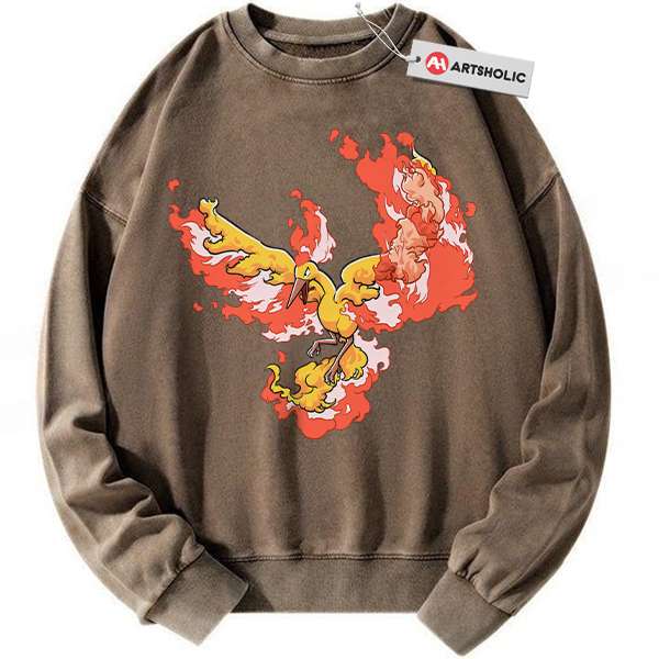 Moltres Sweatshirt, Pokemon Sweatshirt, Anime Sweatshirt, Vintage Sweater