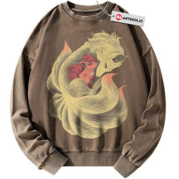 Ninetales Sweatshirt, Vulpix Sweatshirt, Pokemon Sweatshirt, Anime Sweatshirt, Vintage Sweater