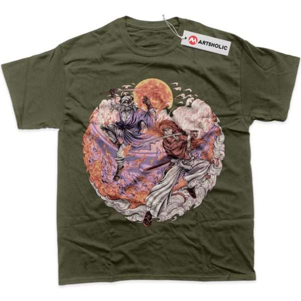 Kenshin Himura vs Shishio Makoto Shirt, Rurouni Kenshin Shirt, Anime Shirt, Graphic Tee