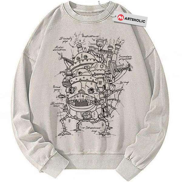 Howl's Moving Castle Sweatshirt, Studio Ghibli Sweatshirt, Anime Sweatshirt, Vintage Sweatshirt