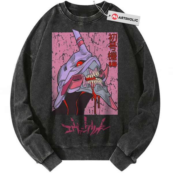 Neon Genesis Evangelion Sweatshirt, Anime Sweatshirt, Vintage Sweater
