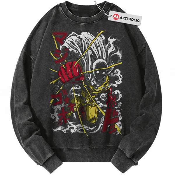 Saitama Sweatshirt, One Punch Man Sweatshirt, Anime Sweatshirt, Vintage Sweater