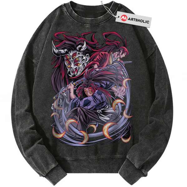 Kokushibo Sweatshirt, Demon Slayer Sweatshirt, Anime Sweatshirt, Vintage Sweatshirt