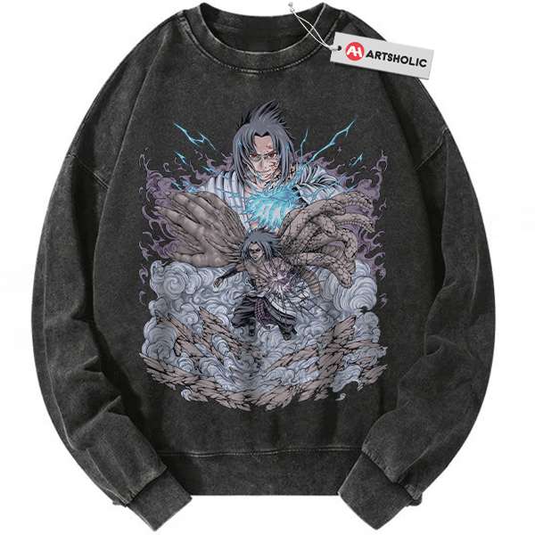 Sasuke Uchiha Sweatshirt, Naruto Sweatshirt, Anime Sweatshirt, Vintage Sweater
