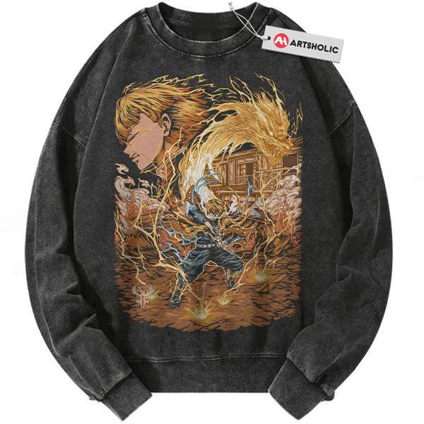 Zenitsu Agatsuma Sweatshirt, Demon Slayer Sweatshirt, Anime Sweatshirt, Vintage Sweater