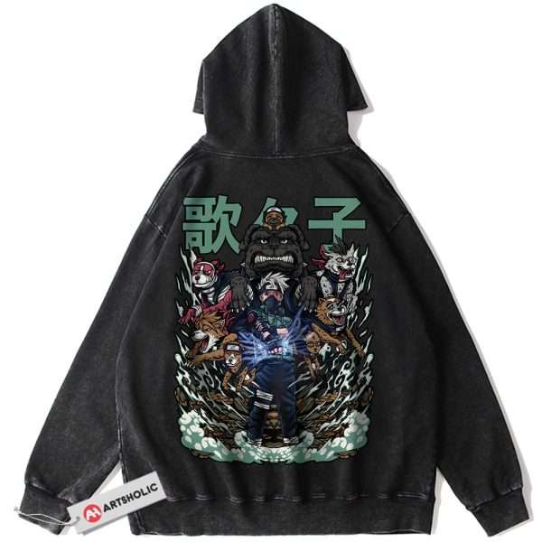 Kakashi Hatake Hoodie, Naruto Hoodie, Anime Hoodie, Vintage Hoodie