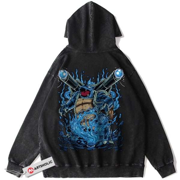 Blastoise Hoodie, Pokemon Hoodie, Anime Hoodie, Vintage Hoodie