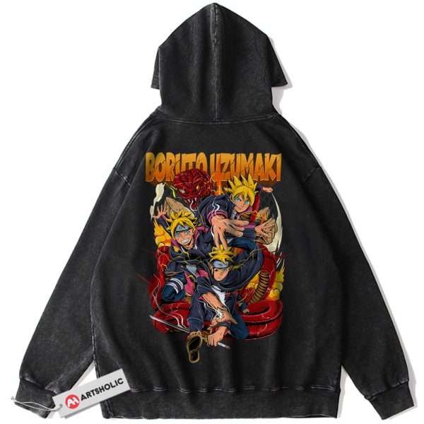 Boruto Uzumaki Hoodie, Naruto Hoodie, Anime Hoodie, Vintage Hoodie