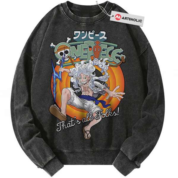 Monkey D Luffy Sweatshirt, One Piece Sweatshirt, Anime Sweatshirt, Vintage Sweater