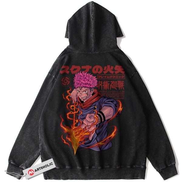 Yuji Itadori Hoodie, Jujutsu Kaisen Hoodie, Anime Hoodie, Vintage Hoodie