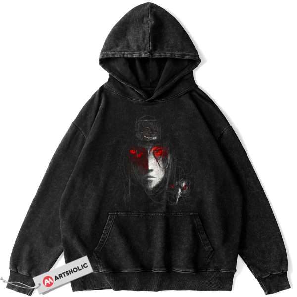 Itachi Uchiha Hoodie, Akatsuki Hoodie, Naruto Hoodie, Anime Hoodie, Vintage Hoodie