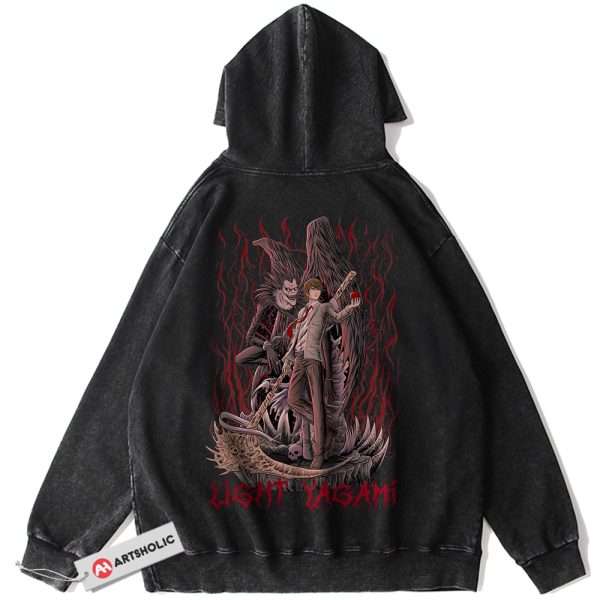 Light Yagami Hoodie, Ryuk Hoodie, Death Note Hoodie, Anime Hoodie, Vintage Hoodie