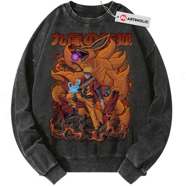 Kurama Sweatshirt, Naruto Sweatshirt, Anime Sweatshirt, Vintage Sweatshirt