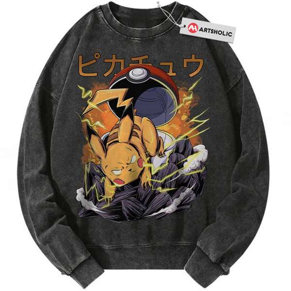Pikachu Sweatshirt, Pokemon Sweatshirt, Anime Sweatshirt, Vintage Sweatshirt