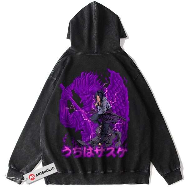 Sasuke Uchiha Hoodie, Naruto Hoodie, Anime Hoodie, Vintage Hoodie