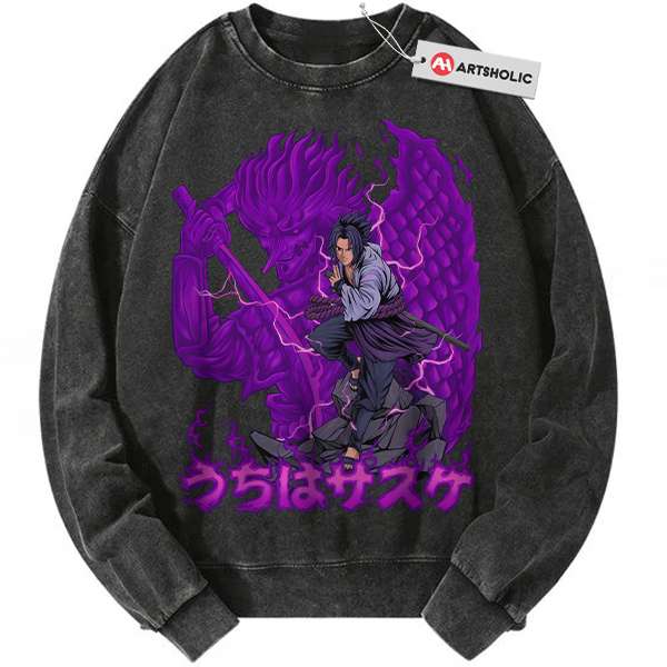 Sasuke Uchiha Sweatshirt, Naruto Sweatshirt, Anime Sweatshirt, Vintage Sweater