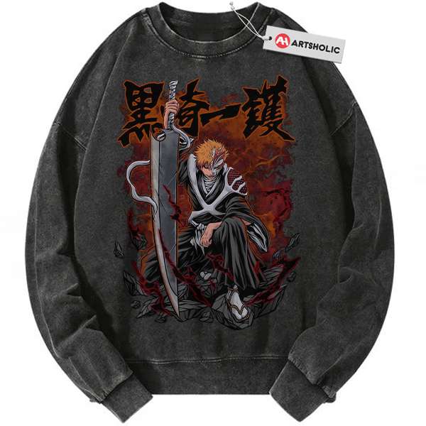 Ichigo Kurosaki Sweatshirt, Bleach Sweatshirt, Anime Sweatshirt, Vintage Sweatshirt