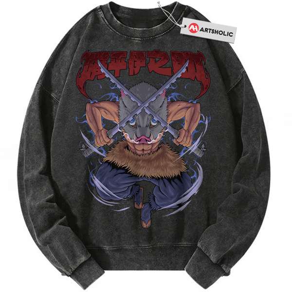 Inosuke Hashibira Sweatshirt, Demon Slayer Sweatshirt, Anime Sweatshirt, Vintage Sweater