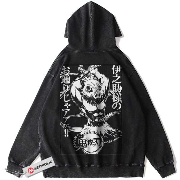 Inosuke Hashibira Hoodie, Demon Slayer Hoodie, Anime Hoodie, Vintage Hoodie