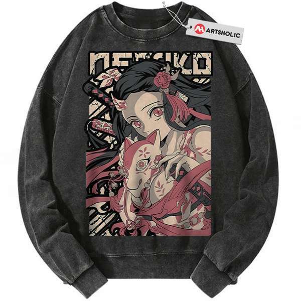 Nezuko Kamado Sweatshirt, Demon Slayer Sweatshirt, Anime Sweatshirt, Vintage Sweater