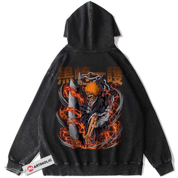 Ichigo Kurosaki Hoodie, Bleach Hoodie, Anime Hoodie, Vintage Hoodie