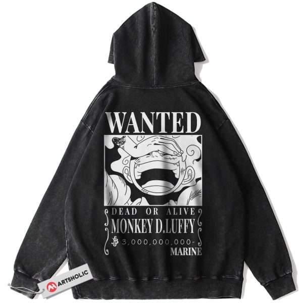 Monkey D Luffy Hoodie, One Piece Hoodie, Anime Hoodie, Vintage Hoodie