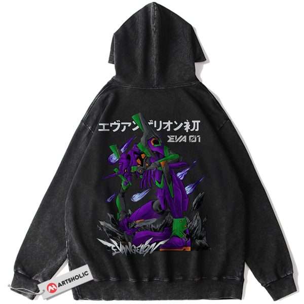 Eva-01 Hoodie, Neon Genesis Evangelion Hoodie, Anime Hoodie, Vintage Hoodie