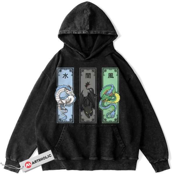 Shenron Hoodie, Haku Hoodie, Toothless Hoodie, Dragon Hoodie, Anime Hoodie, Vintage Hoodie