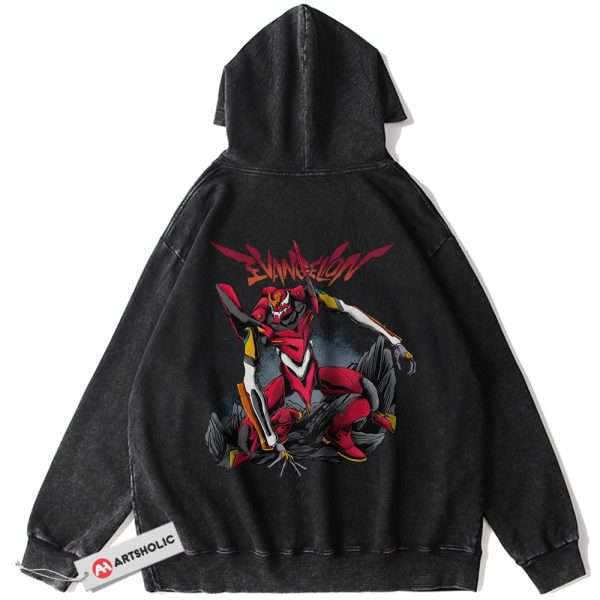 Eva-02 Hoodie, Neon Genesis Evangelion Hoodie, Anime Hoodie, Vintage Hoodie