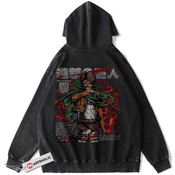 Levi Ackerman Hoodie, Attack On Titan Hoodie, AOT Hoodie, Anime Hoodie, Vintage Hoodie