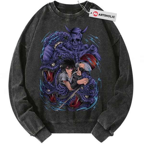 Sasuke Uchiha Sweatshirt, Naruto Sweatshirt, Anime Sweatshirt, Vintage Sweater
