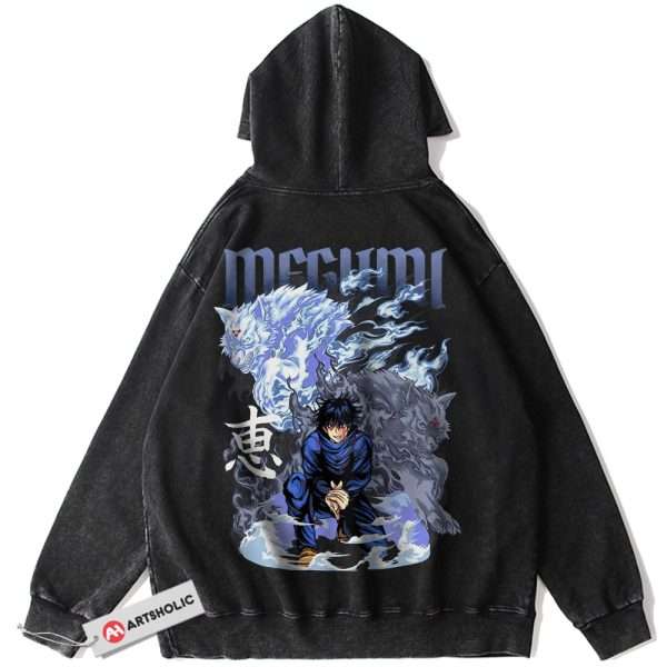 Megumi Fushiguro Hoodie, Jujutsu Kaisen Hoodie, Anime Hoodie, Vintage Hoodie
