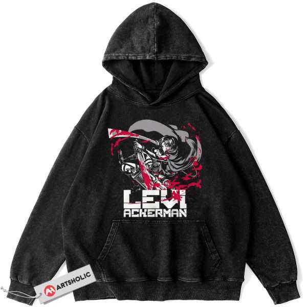 Levi Ackerman Hoodie, Attack On Titan Hoodie, AOT Hoodie, Anime Hoodie, Vintage Hoodie