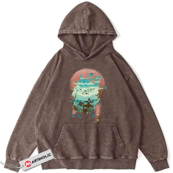 Howl's Moving Castle Hoodie, Studio Ghibli Hoodie, Anime Hoodie, Vintage Hoodie