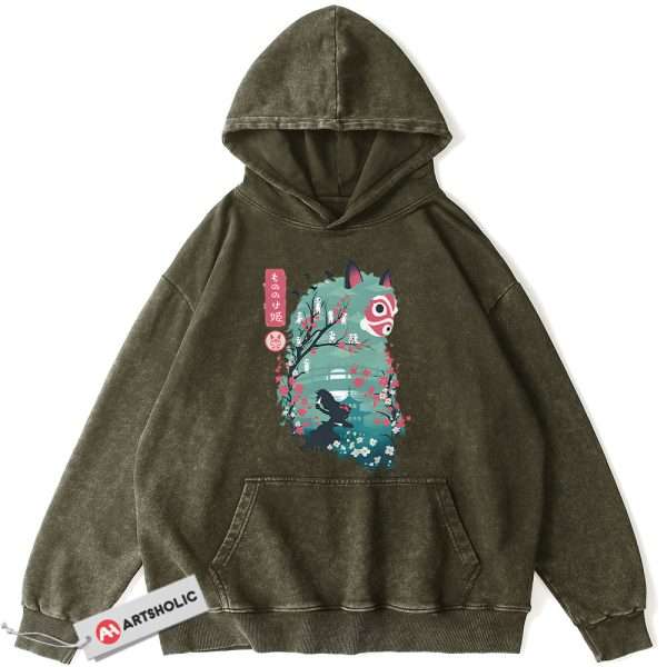 Princess Mononoke Hoodie, Studio Ghibli Hoodie, Anime Hoodie, Vintage Hoodie