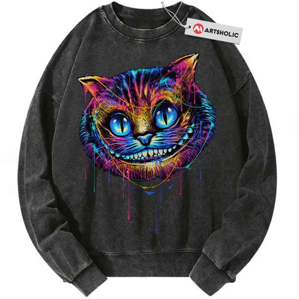 Cheshire Cat Sweatshirt, Alice's Adventures in Wonderland Sweatshirt, Animated Sweatshirt, Vintage Sweater