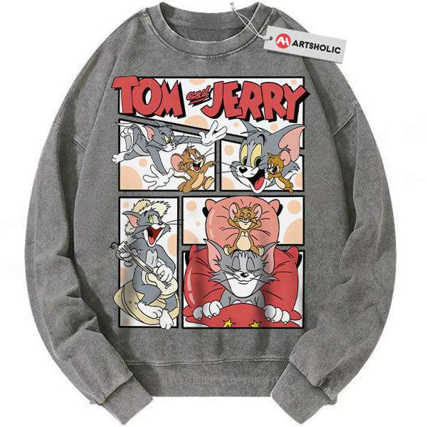 Tom and Jerry Sweatshirt, Animated Sweatshirt, Vintage Sweater