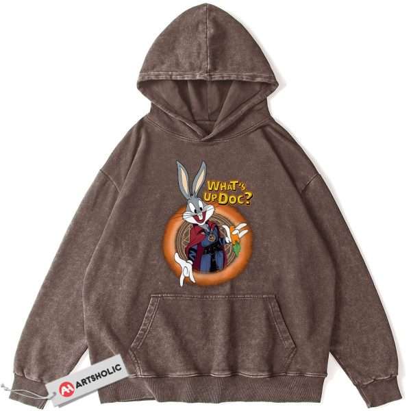 Bugs Bunny Hoodie, Looney Tunes Hoodie, Cartoon Hoodie, Vintage Hoodie