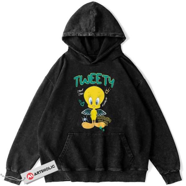 Tweety Hoodie, Looney Tunes Hoodie, Cartoon Hoodie, Vintage Hoodie