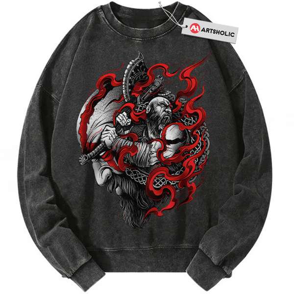 Kratos Sweatshirt, God of War Sweatshirt, Game Sweatshirt, Vintage Sweater